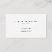 Whimsical Butterflies Nail Artist Designer Visitekaartje (Achterkant)