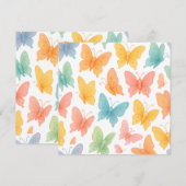 "Whimsical Butterflies" Save The Date (Voorkant / Achterkant)