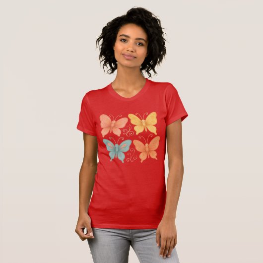 Whimsical Butterflies  T-shirt (Voorkant volledig)
