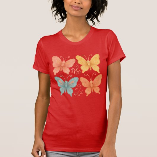 Whimsical Butterflies  T-shirt (Voorkant)