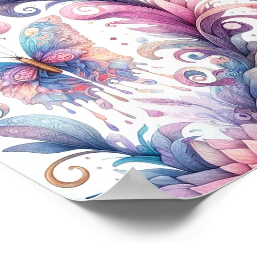Whimsical Butterflies Wall Art Poster (Hoek)