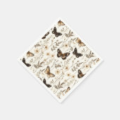 Whimsical Butterfly and Flower Pattern Servet (Hoek)