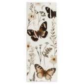 Whimsical Butterfly and Flower Pattern Wijn Cadeautas (Achterkant)