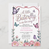 Whimsical Butterfly Baby Shower Kaart (Voorkant)