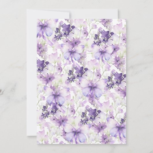 Whimsical Butterfly Baby shower Uitnodiging (Achterkant)