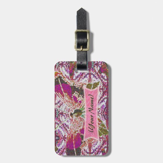 Whimsical Butterfly Bagagelabel (Voorkant verticaal)