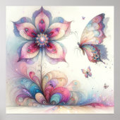 Whimsical Butterfly Bedroom Poster (Voorkant)