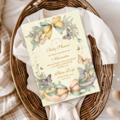 Whimsical Butterfly Bow Baby shower Kaart
