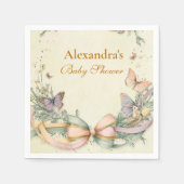 Whimsical Butterfly Bow Baby shower Servet (Voorkant)