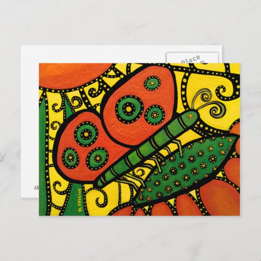 Whimsical Butterfly Briefkaart (Voorkant / Achterkant)