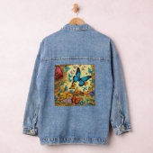 Whimsical Butterfly Detail Denim Jacket (Hangar)