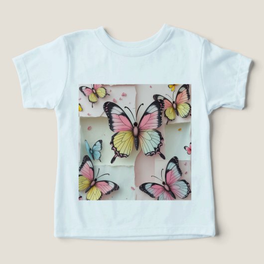 ✨ Whimsical Butterfly Dreams – Cartoon-stijl T-shi (Design voorkant)