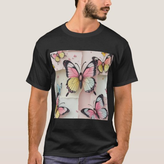 ✨ Whimsical Butterfly Dreams – Cartoon-stijl T-shi T-shirt (Voorkant)