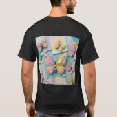 ✨ Whimsical Butterfly Dreams – Cartoon-stijl T-shi T-shirt (Achterkant)