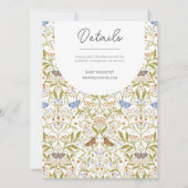 Whimsical Butterfly Enchanted Garden Baby shower Kaart (Achterkant)