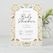 Whimsical Butterfly Enchanted Garden Baby shower Kaart (Staand voorkant)