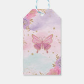 Whimsical Butterfly Fairy Floral Garden Verjaardag Cadeaulabel (Achterkant)