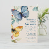 Whimsical Butterfly Fairytale Baby shower Kaart (Staand voorkant)