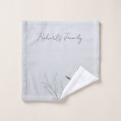 Whimsical Butterfly familienaam gepersonaliseerd Bad Handdoek (Wasdoekje)