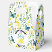 Whimsical Butterfly Floral 1e verjaardag Bedankdoosjes (Geopend)