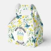 Whimsical Butterfly Floral 1e verjaardag Bedankdoosjes (Voorkant Zijde)