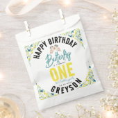 Whimsical Butterfly Floral 1e verjaardag Bedankzakje (Geknipt)