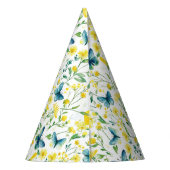 Whimsical Butterfly Floral 1e verjaardag Feesthoedjes (Achterkant)