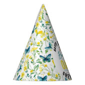 Whimsical Butterfly Floral 1e verjaardag Feesthoedjes (Links)