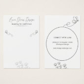 Whimsical Butterfly Floral Aangepaste Sieraden Kaa Visitekaartje (Voorkant /achterkant)