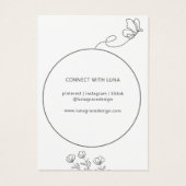 Whimsical Butterfly Floral Aangepaste Sieraden Kaa Visitekaartje (Achterkant)