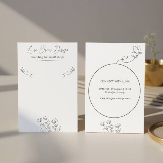 Whimsical Butterfly Floral Aangepaste Sieraden Kaa Visitekaartje