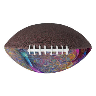 Whimsical Butterfly Fractal Waterverf Digital Pai American Football