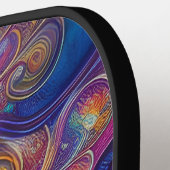 Whimsical Butterfly Fractal Waterverf Digital Pai Pickleball Paddle (Links Detail)