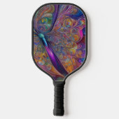 Whimsical Butterfly Fractal Waterverf Digital Pai Pickleball Paddle (Achterkant)