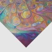 Whimsical Butterfly Fractal Waterverf Digital Pai Tissuepapier (Detail)