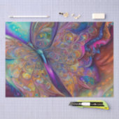 Whimsical Butterfly Fractal Waterverf Digital Pai Tissuepapier (Craft)