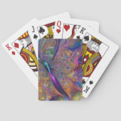 Whimsical Butterfly Fractal Waterverf Pokerkaarten (Achterkant)