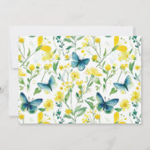 Whimsical Butterfly Garden 1e verjaardag foto Kaart (Achterkant)