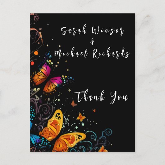 Whimsical Butterfly Garden Briefkaart (Voorkant)