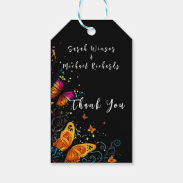 Whimsical Butterfly Garden Briefkaart Cadeaulabel