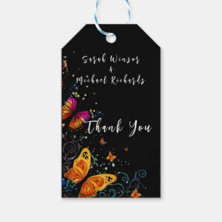 Whimsical Butterfly Garden Briefkaart Cadeaulabel