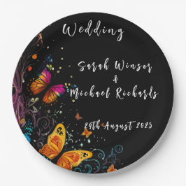 Whimsical Butterfly Garden Briefkaart Papieren Bordje