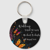 Whimsical Butterfly Garden Briefkaart Sleutelhanger (Voorkant)