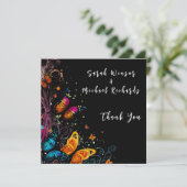 Whimsical Butterfly Garden Flat Dank u kaart (Staand voorkant)