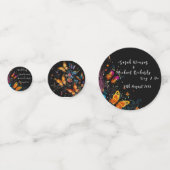 Whimsical Butterfly Garden Lapel Pin Confetti (Achterkanten)