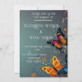 Whimsical Butterfly Garden Wedding Kaart (Voorkant)