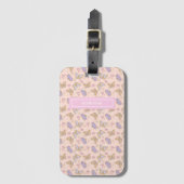 Whimsical Butterfly Girl gepersonaliseerd Bagagelabel (Voorkant (verticaal))