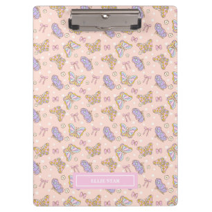 Whimsical Butterfly Girl gepersonaliseerd Klembord