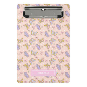 Whimsical Butterfly Girl gepersonaliseerd Mini Klembord