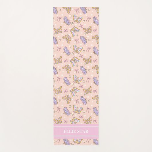 Whimsical Butterfly Girl gepersonaliseerd Yogamat (Voorkant)